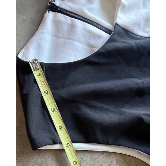 Vince Camuto women’s Size 10 Retro Pattern Red Black White Dress Zip Formal - Picture 9 of 15